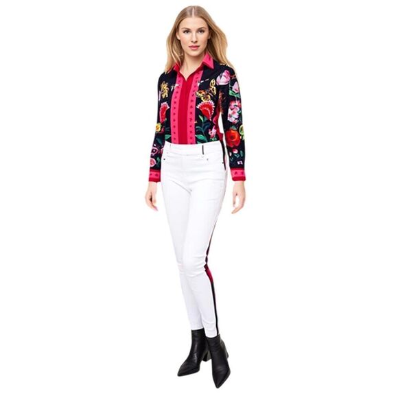 Xingchenk Aiyi Long Sleeve Floral Butterfly's Lady Bug Bees Snake Top Size M - Picture 1 of 15